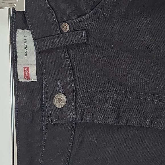 Wrangler 36 X 30- Jeans NEW Black Regular Fit Straight Leg Comfort Flex - Picture 6 of 12